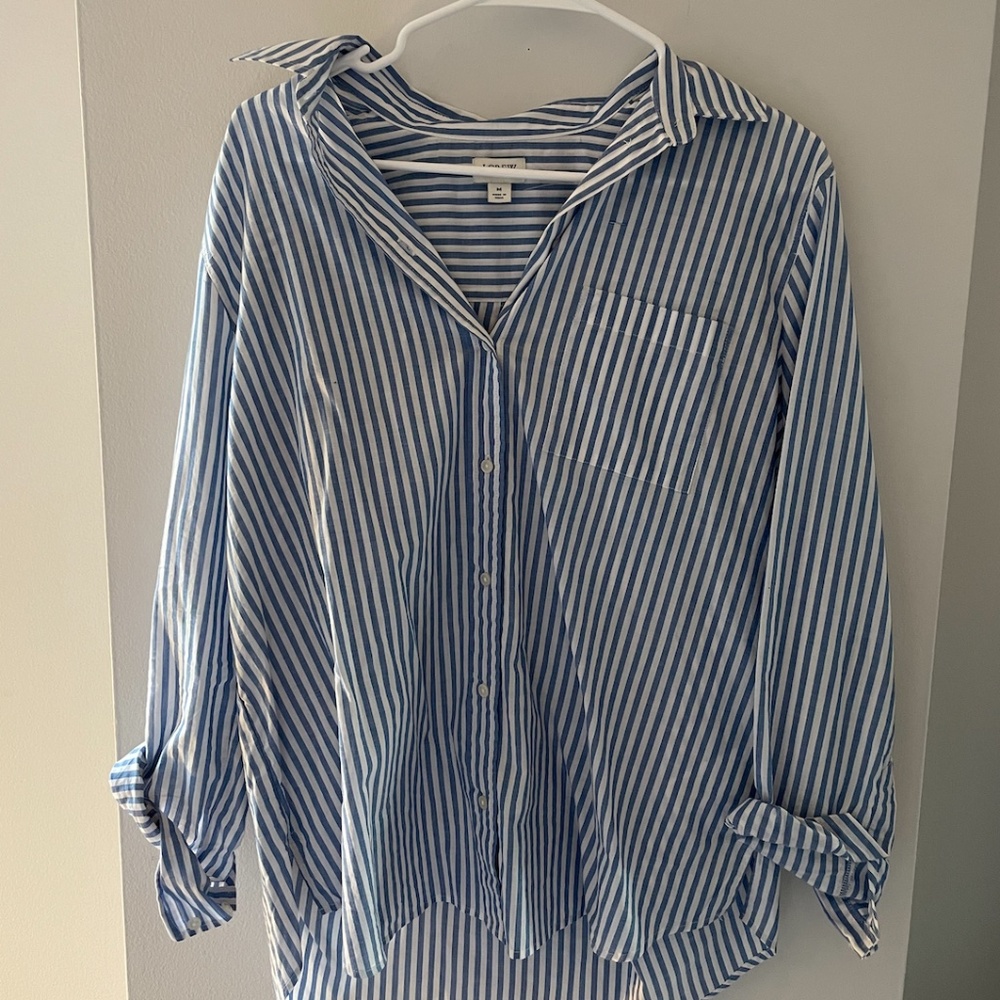 J. Crew Striped Button Down